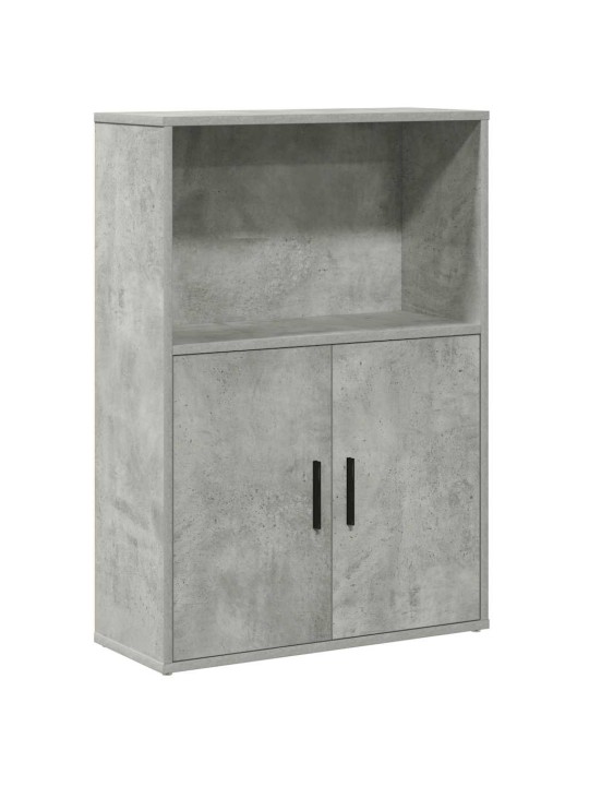 Kirjahylly betoninharmaa 60x24x85 cm tekninen puu