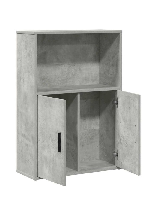 Kirjahylly betoninharmaa 60x24x85 cm tekninen puu