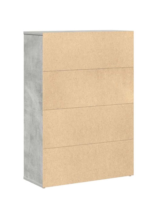Kirjahylly betoninharmaa 60x24x85 cm tekninen puu