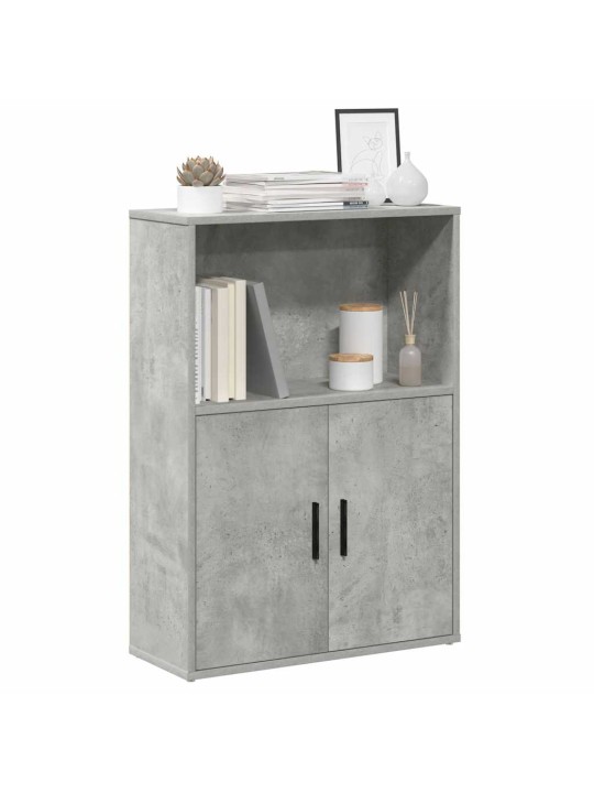 Kirjahylly betoninharmaa 60x24x85 cm tekninen puu