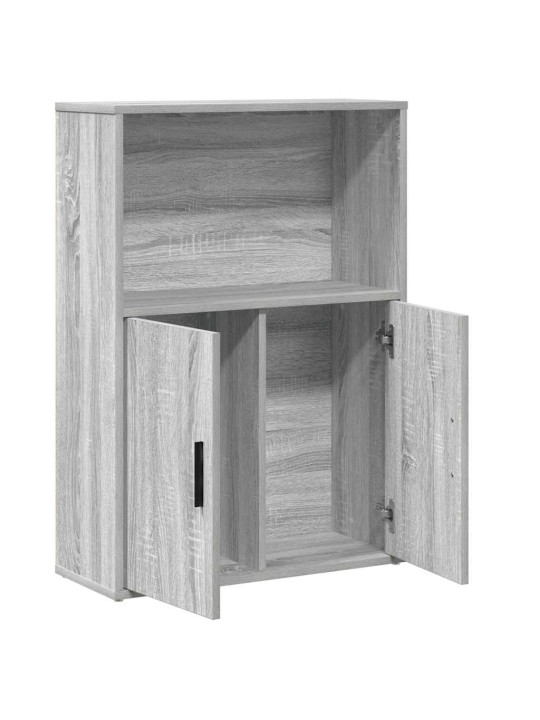 Kirjahylly harmaa sonoma 60x24x85 cm tekninen puu