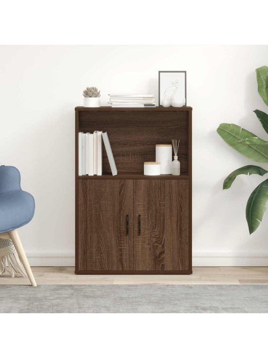 Kirjahylly ruskea tammi 60x24x85 cm tekninen puu