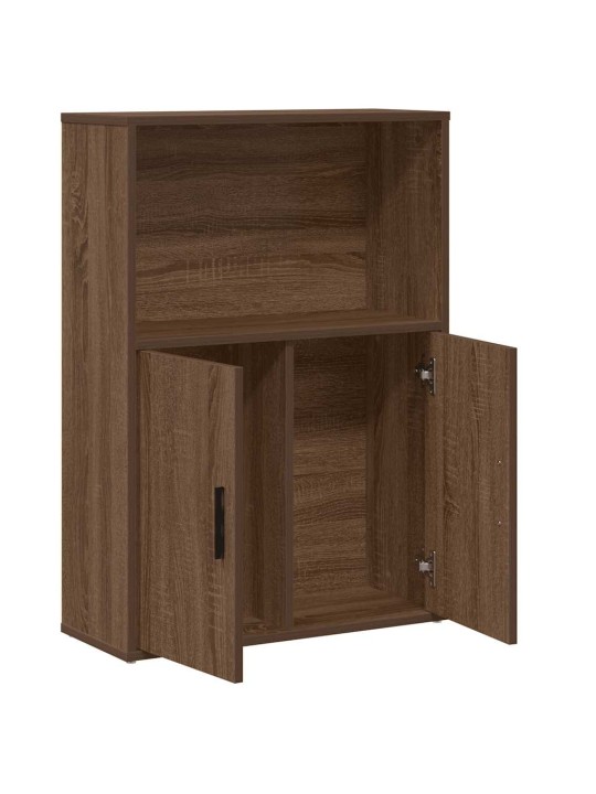 Kirjahylly ruskea tammi 60x24x85 cm tekninen puu