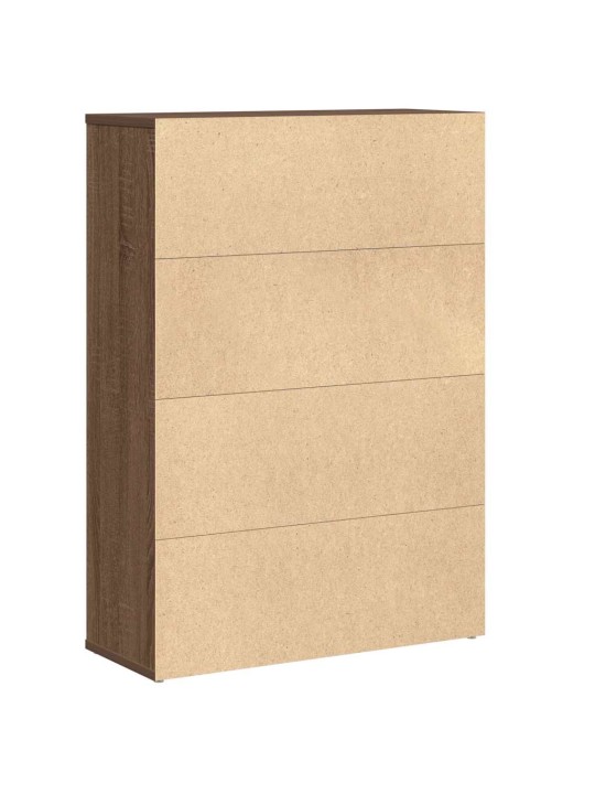 Kirjahylly ruskea tammi 60x24x85 cm tekninen puu