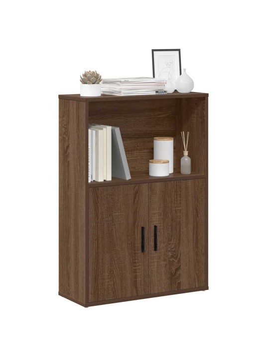 Kirjahylly ruskea tammi 60x24x85 cm tekninen puu