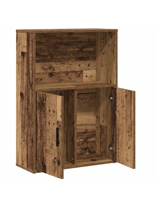 Kirjahylly vanha puu 60x24x85 cm tekninen puu