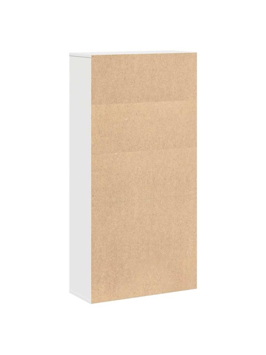 Kirjahylly valkoinen 60x24x120 cm tekninen puu