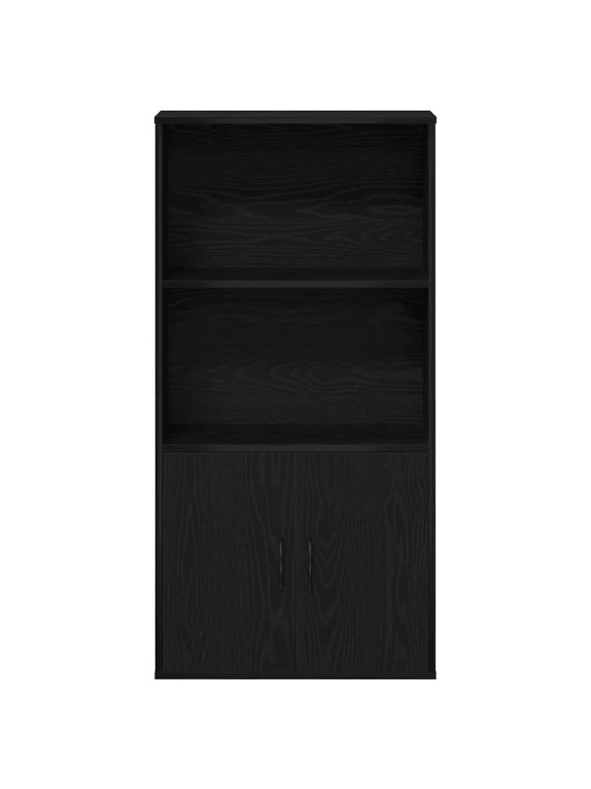 Kirjahylly musta tammi 60x24x120 cm tekninen puu
