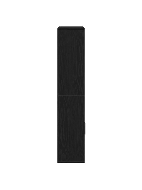 Kirjahylly musta tammi 60x24x120 cm tekninen puu