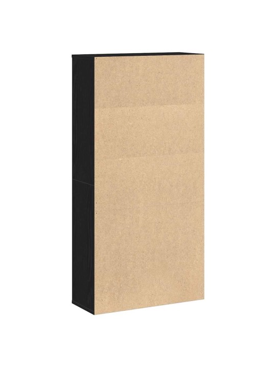 Kirjahylly musta tammi 60x24x120 cm tekninen puu
