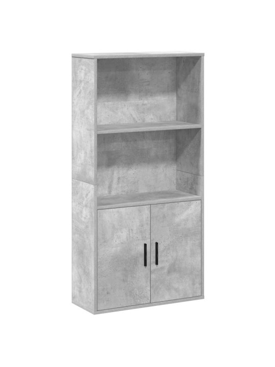 Kirjahylly betoninharmaa 60x24x120 cm tekninen puu