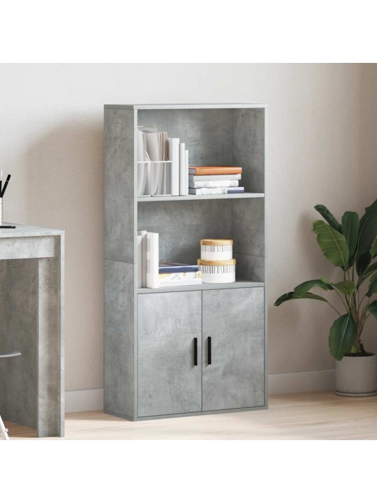 Kirjahylly betoninharmaa 60x24x120 cm tekninen puu