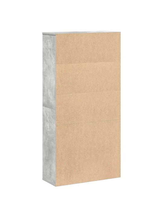 Kirjahylly betoninharmaa 60x24x120 cm tekninen puu
