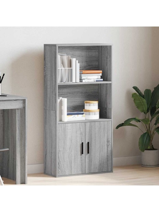 Kirjahylly harmaa sonoma 60x24x120 cm tekninen puu
