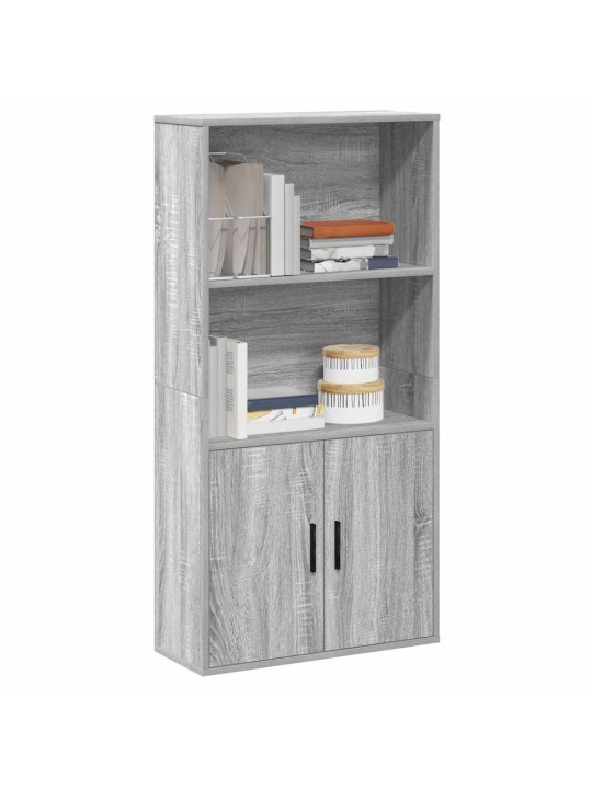 Kirjahylly harmaa sonoma 60x24x120 cm tekninen puu