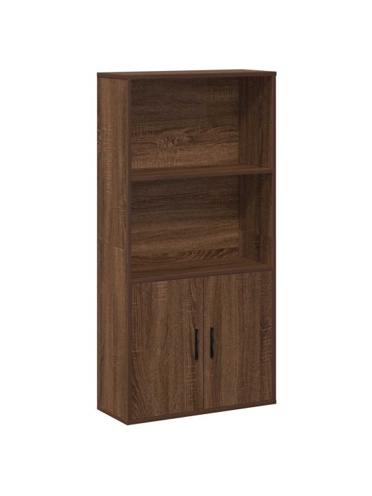 Kirjahylly ruskea tammi 60x24x120 cm tekninen puu