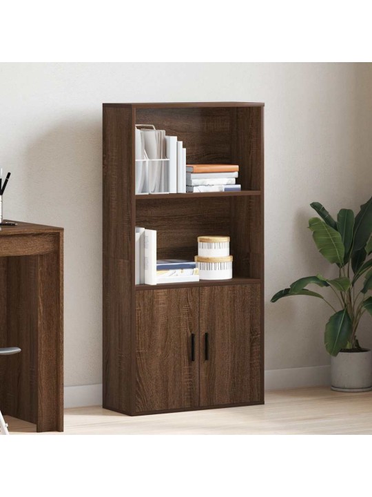 Kirjahylly ruskea tammi 60x24x120 cm tekninen puu