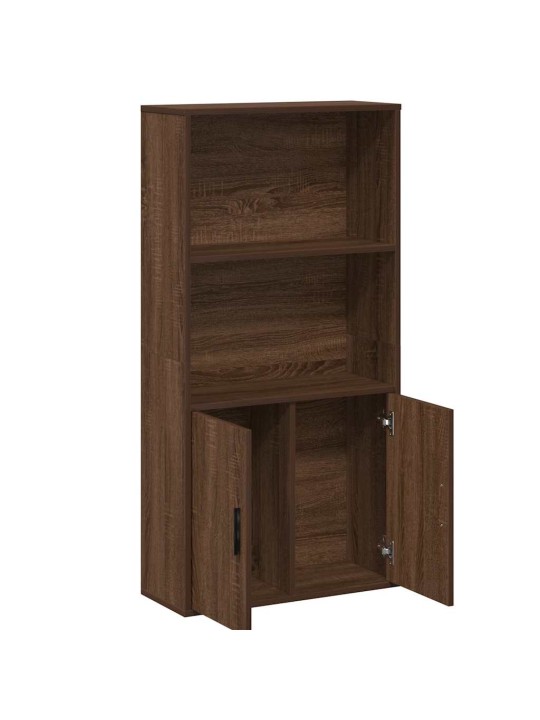 Kirjahylly ruskea tammi 60x24x120 cm tekninen puu