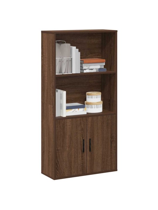 Kirjahylly ruskea tammi 60x24x120 cm tekninen puu