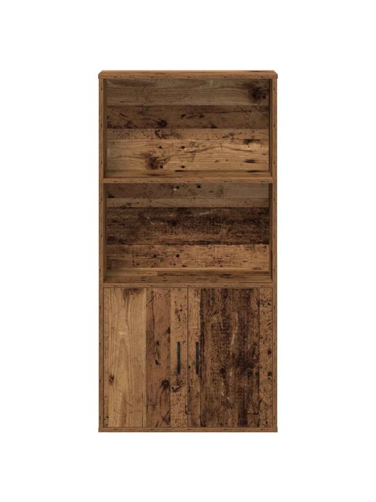 Kirjahylly vanha puu 60x24x120 cm tekninen puu