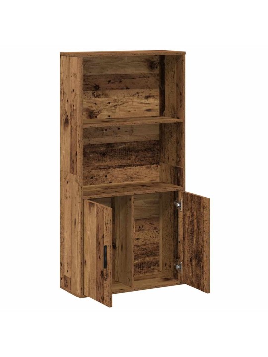 Kirjahylly vanha puu 60x24x120 cm tekninen puu