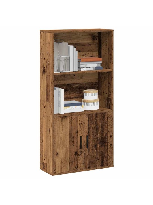 Kirjahylly vanha puu 60x24x120 cm tekninen puu
