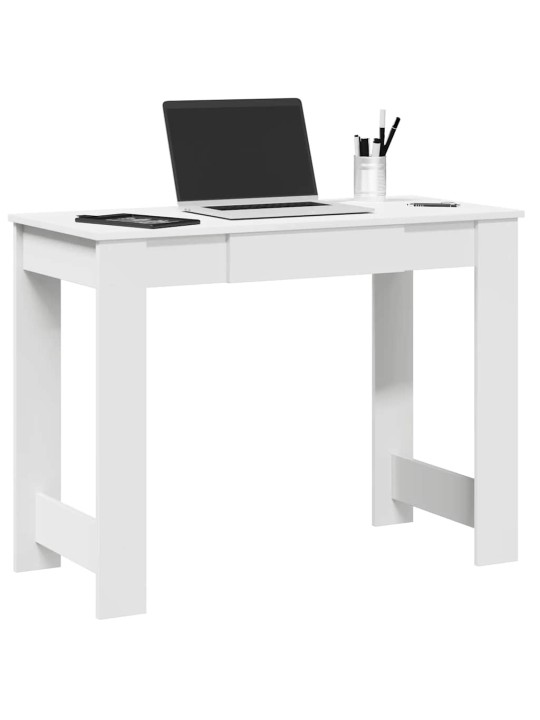Työpöytä valkoinen 100x45x75 cm tekninen puu
