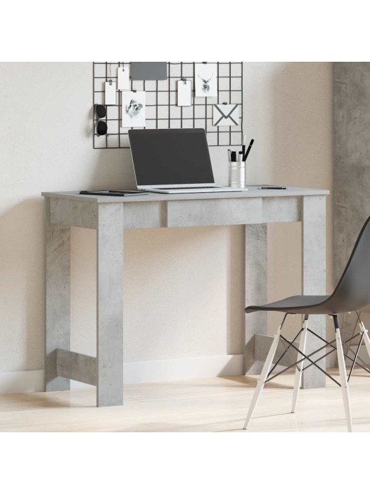 Työpöytä betoninharmaa 100x45x75 cm tekninen puu