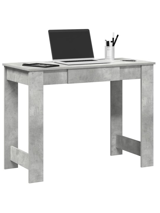 Työpöytä betoninharmaa 100x45x75 cm tekninen puu