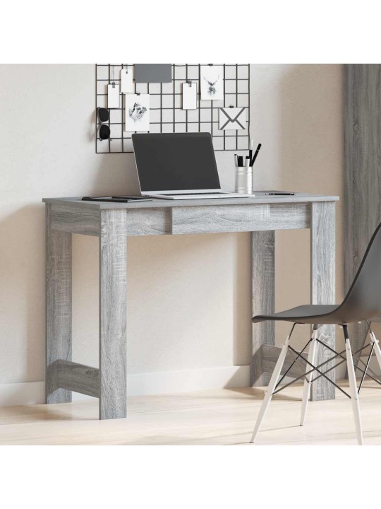Työpöytä harmaa sonoma 100x45x75 cm tekninen puu