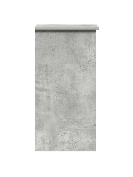 Työpöytä hyllyillä betoninharmaa 84x40x78 cm lastulevy