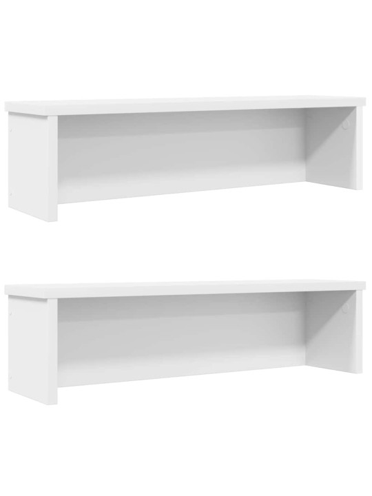 Keittiötelineet pinottava 2 kpl valkoinen 50x15x16 cm