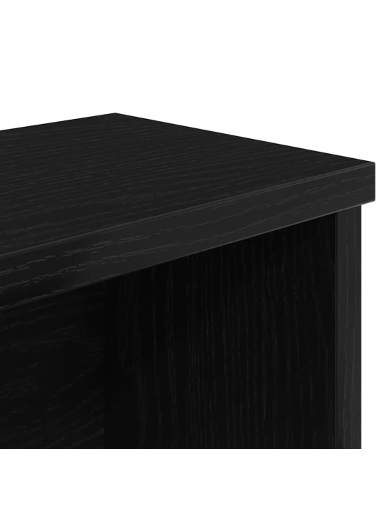 Keittiöteline pinottava musta 50x15x16 cm engineered wood
