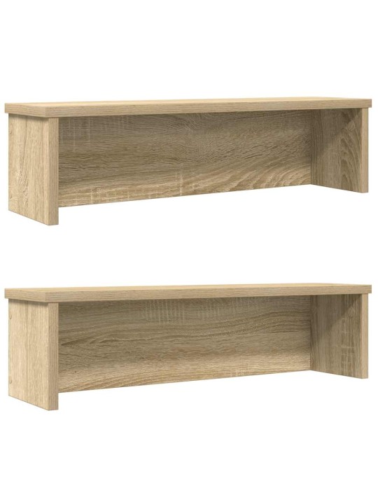 Keittiötelineet pinottavat 2 kpl sonoma oak 50x15x16 cm