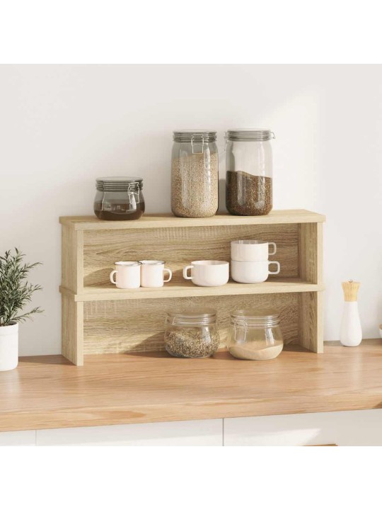 Keittiötelineet pinottavat 2 kpl sonoma oak 50x15x16 cm