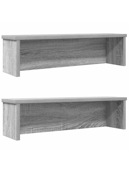 Keittiötelineet pinottavat 2 kpl harmaa sonoma 50x15x16 cm