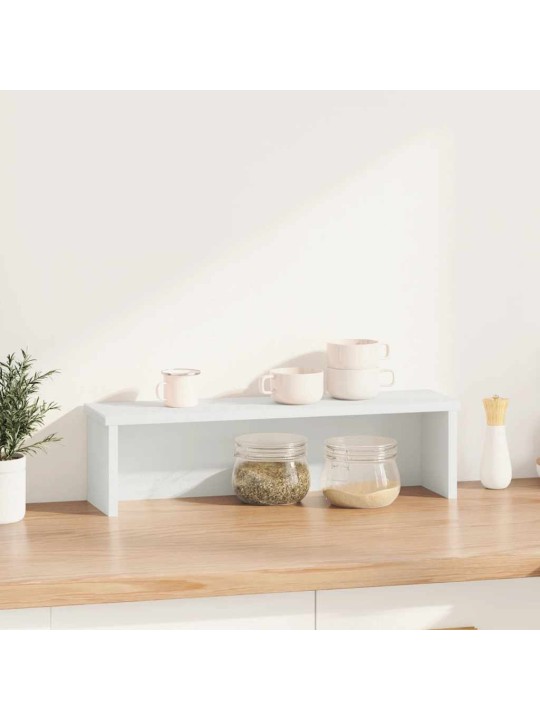 Keittiöteline pinottava valkoinen 60x15x16 cm engineered wood