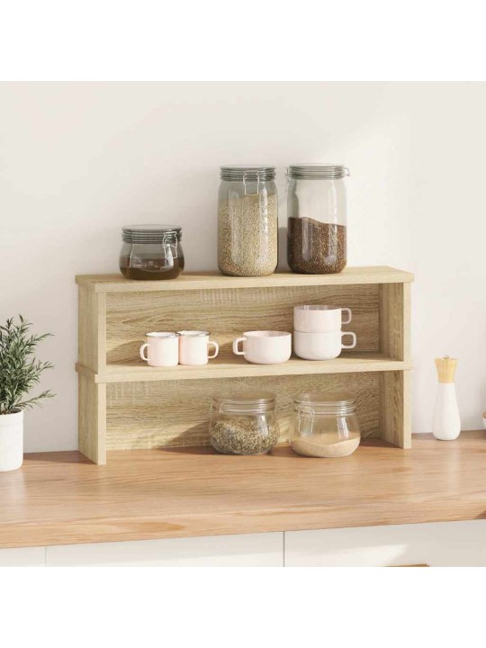 Keittiötelineet pinottavat 2 kpl sonoma oak 60x15x16 cm
