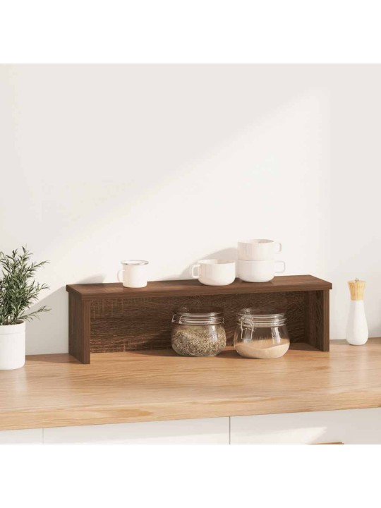 Keittiöteline pinottava ruskea tammi 60x15x16 cm tekninen puu