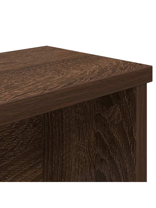 Keittiötelineet pinottavat 2 kpl ruskea tammi 60x15x16 cm