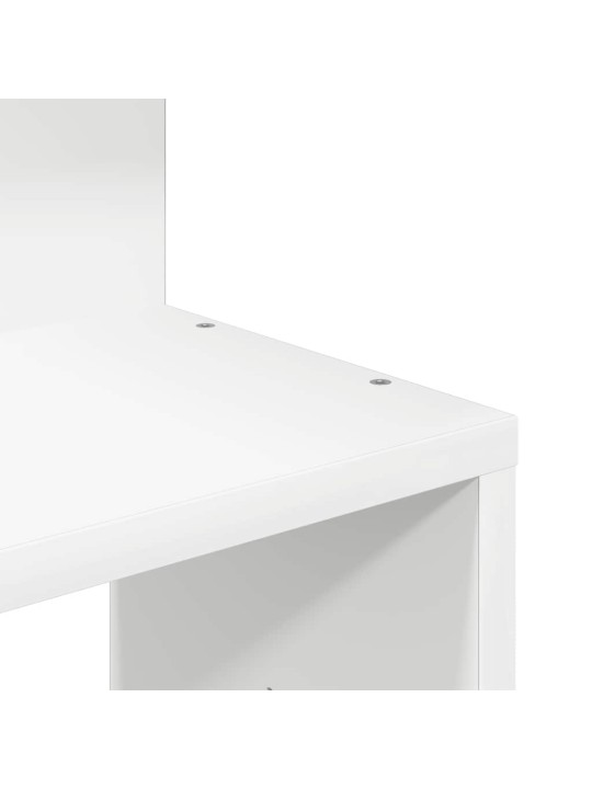 Seinäkulmahylly valkoinen 32x32x127,5 cm engineered wood
