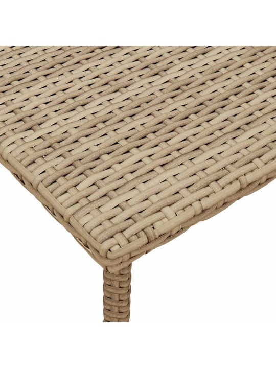 Garden sohvapöytä suorakaiteen muotoinen beige polyrottinki