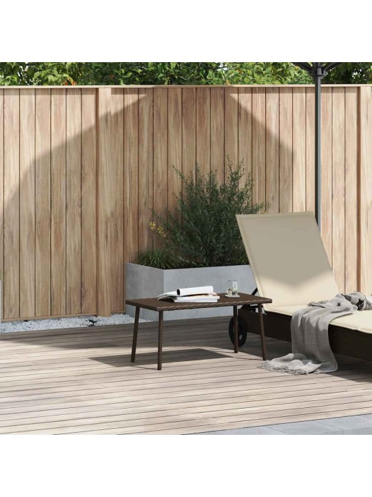 Garden sohvapöytä suorakulmainen ruskea 80x40x37cm polyrottinki