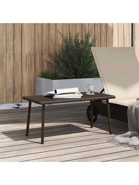 Garden sohvapöytä suorakulmainen ruskea 80x40x37cm polyrottinki