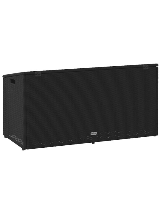 Puutarhasäilytyslaatikko musta 110x50x58 cm polyrottinki