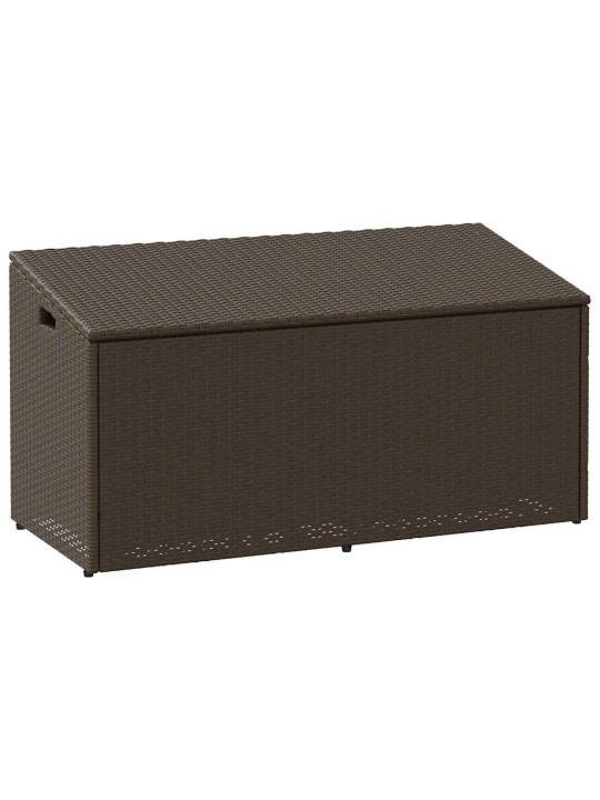 Puutarhan säilytyslaatikko ruskea 110x50x58 cm polyrottinki