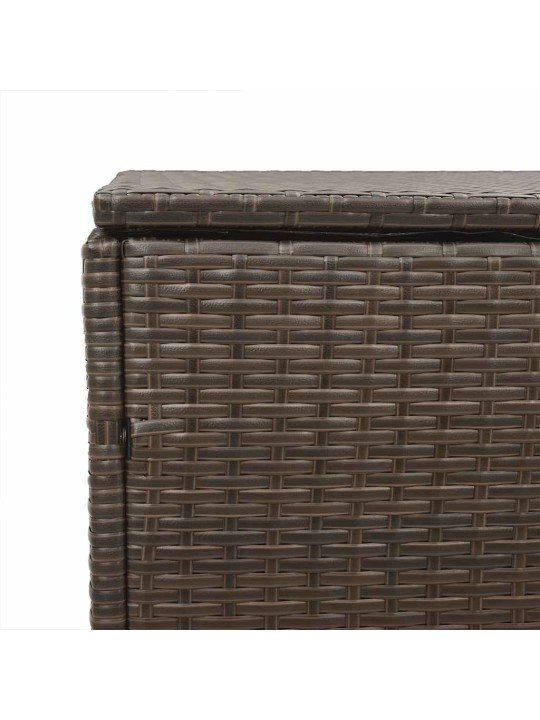 Puutarhan säilytyslaatikko ruskea 110x50x58 cm polyrottinki