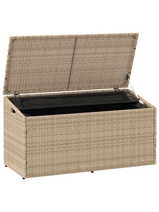 Puutarhasäilytyslaatikko beige 110x50x58 cm polyrottinki