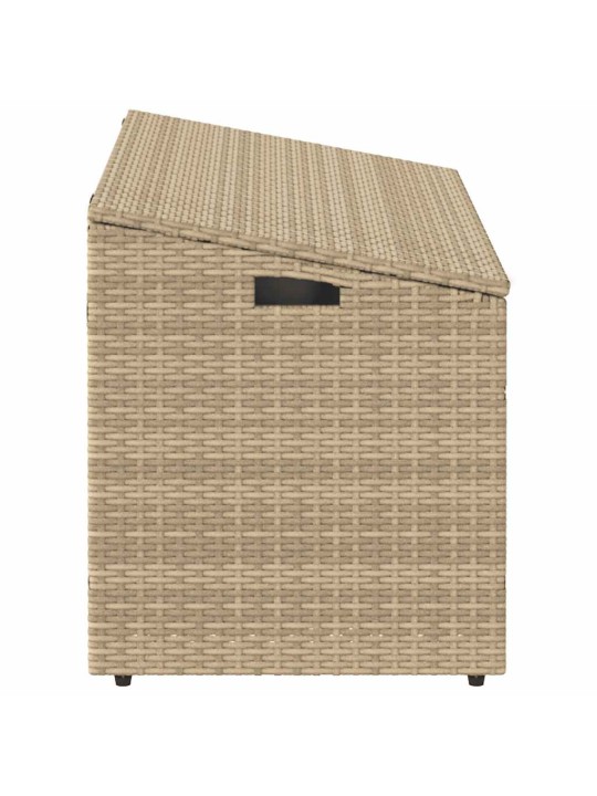 Puutarhasäilytyslaatikko beige 110x50x58 cm polyrottinki