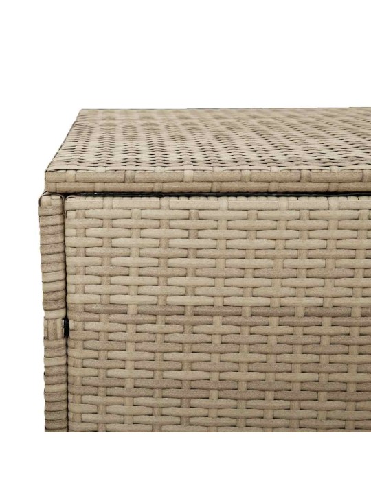 Puutarhasäilytyslaatikko beige 110x50x58 cm polyrottinki